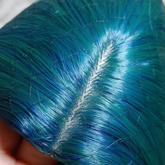 Teal Blue Wavy Wig - Picture 4 of 6